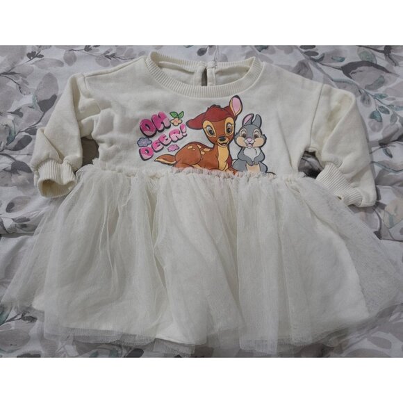 Disney Bambi Infant Girls Oh Dear Baby Tutu Frill Dress 3/6 Months So Cute! - Picture 1 of 4
